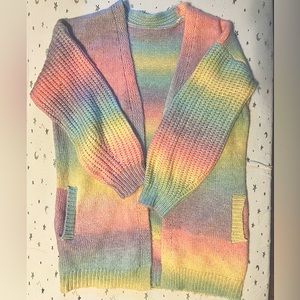 Viral Pastel Rainbow Teacher Cardigan
